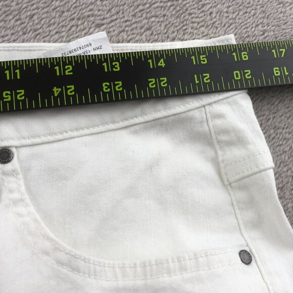 Riders By Lee Women Capri Jeans 12 Medium Straight Leg Casual White Denim Summer - Picture 5 of 15